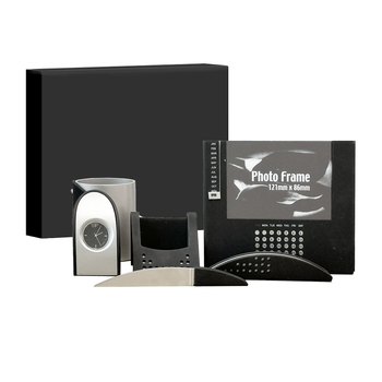 6pc Office stationery Executive Desk Organisation Gift Set Silver