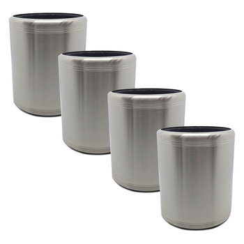 4PK Stainless Steel Stubby Holder Portable Camping Outdoors Drink Cooler