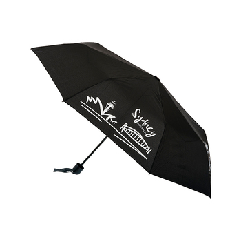 Clifton 97cm UPF50+ Wind Resistant Umbrella - Sydney Skyline On Black