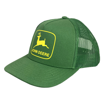 John Deere LP83269-JD Twill/Mesh Trucker Cap/Hat Green/Yellow