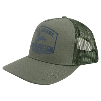 John Deere LP83272-JD Twill/Mesh Trucker Cap/Hat Brown/Black