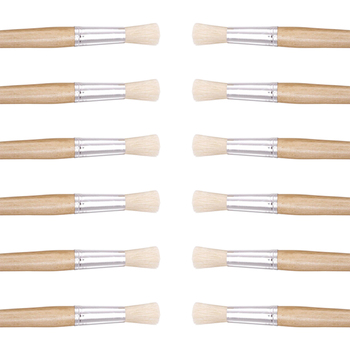 12PK Jasart Hog Bristle Series 582 Round Brush - Size 10