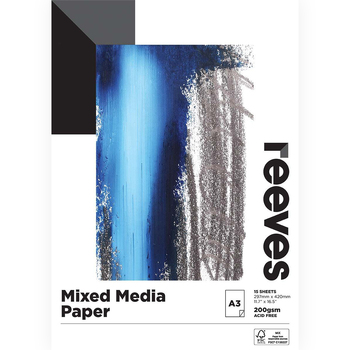 Reeves 200gsm 15 Sheets A3 Premium High Quality Craft Paper