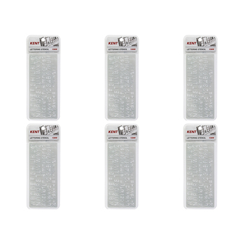 6PK Kent Lettering Stencil 10mm Home/School stationery Drawing/Design
