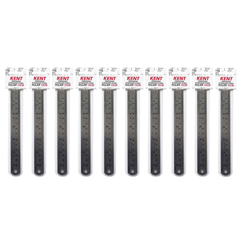 10PK Kent Steel Ruler 150mm Imp/Met Home/School Drawing/Design