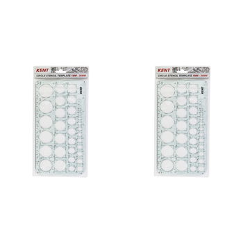2PK Kent Template Circle 1mm 36mm Home/School stationery Drawing/Design