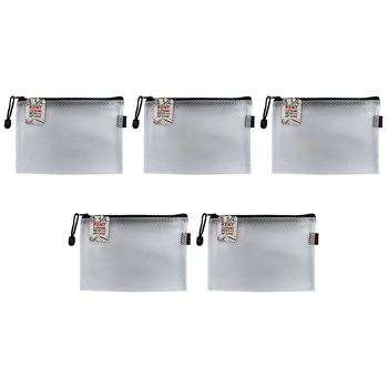 5PK Kent Supreme Mesh A4+ Zip Case  315x240mm  Marker Storage