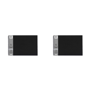 2PK Winsor And Newton Wire Bound Visual Diary FSC MIX CREDIT A3L Blk Cover