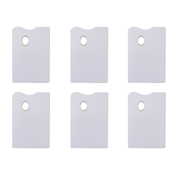 6PK Jasart Rectangle Wooden Palette White 20x30cm - Small