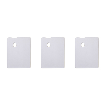 3PK Jasart Rectangle Wooden Palette White 30x40cm - Medium