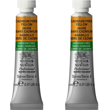 2PK Winsor & Newton 5ml Professional Watercolour Tube Cadmium Free Yellow S4