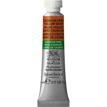 Winsor & Newton 5ml Pro Watercolour Tube Cadmium Free Yellow Deep S4