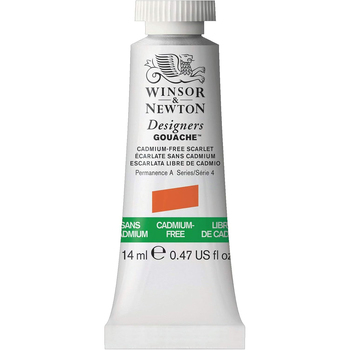 Winsor & Newton 14ml Designers' Gouache Cadmium Free Scarlet S4