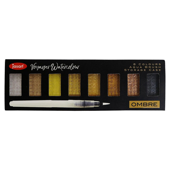 Jasart Voyager 8-Watercolour Set w/ Brush - Metallic Ombre