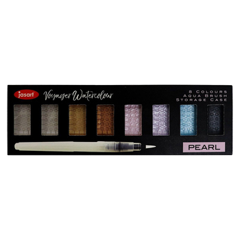 Jasart Voyager 8-Watercolour Set w/ Brush - Metallic Pearl