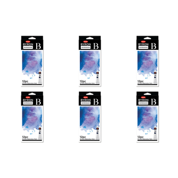 6x 12pc Jasart Byron 12ml Watercolour Art Paint Tube Set