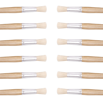 12PK Jasart Hog Bristle Series 582 Round Brush - Size 7