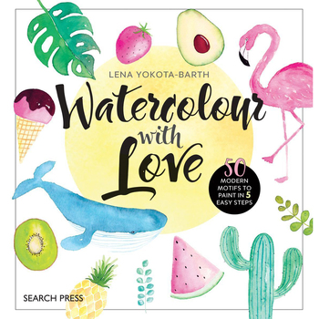 Search Press Watercolour with Love Hardback Book 112-Pages