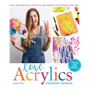 Search Press Love Acrylics Paperback Book 160-pages