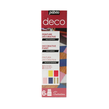 6pc Pebeo Deco Multi-surface Paint 20ml Set Creative Art Painting