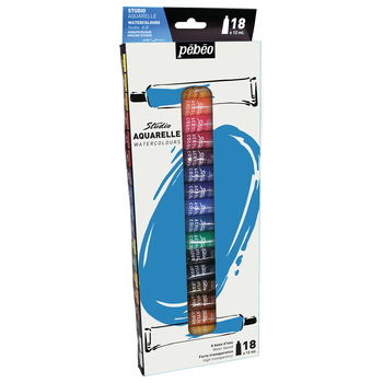 18pc Pebeo Watercolour Set 12ml Creative Art Painting