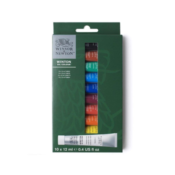 10pc Winsor & Newton 12ml Winton Oil Colour Paint Tube Set