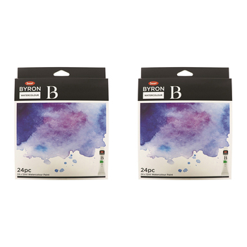 2x 24pc Jasart Byron 12ml Watercolour Art Paint Tube Set