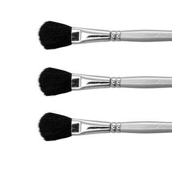 3PK Jasart Goat Hair Mop Watercolour Paint Brush Size 24 - Black