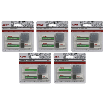 5x 4pc Kent Technical Eraser Home/School stationery Drawing/Design