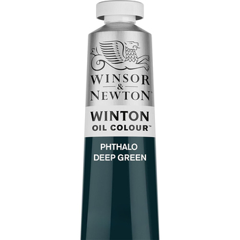 Winsor & Newton 200ml Winton Oil Colour Paint Tube Phthalo Deep Green