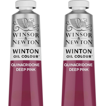 2PK Winsor & Newton 200ml Winton Oil Colour Paint Tube Quin Deep Pink