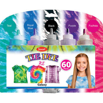 60pc Jasart Art/Craft Tie Dye Kit 5-Colour Set - Galaxy