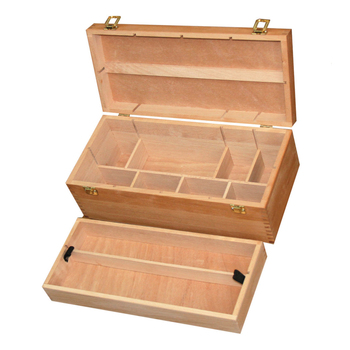 Jasart Artist 2-Tier Wooden Storage Paint Box 40.5x21cm 