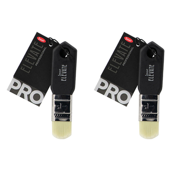 2PK Jasart Elevate Professional Filbert Paddle Brush 1"/25mm - Black