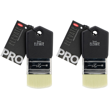 2PK Jasart Elevate Professional Filbert Paddle Brush 2"/50mm - Black