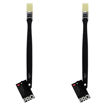 2PK Jasart Elevate Professional Long Handle Flat Brush 1"/25mm - Black