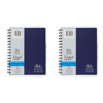 2PK Winsor And Newton Wire Bound Black Paper Visual Diary FSC MIX CREDIT
