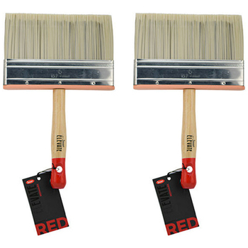 2PK Jasart Elevate Red Synthetic Flat Giant Brush 6"/150mm Flat