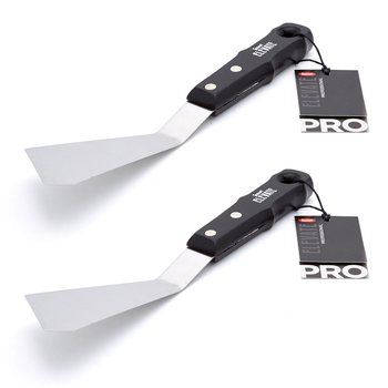 2PK Jasart Elevate Pro #12 Painting Palette Knife Metal 35x27cm Large - Black