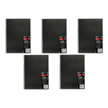 5PK Jasart Single A4 Wire Bound Visual Diary 30-Sheets - Black