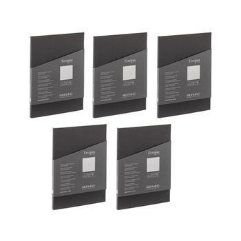 5PK Fabriano Ecoqua Plus Nero Dots Glued A5 Notebook Home School