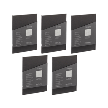 5PK Fabriano Ecoqua Plus Limone Dots Glued A5 Notebook Home School