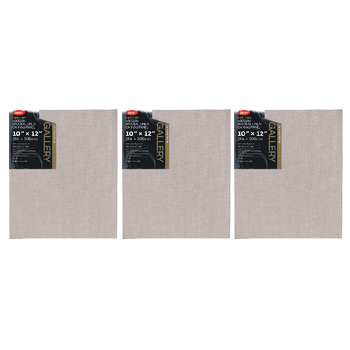 3PK Jasart Gallery 10x12" Natural Linen Canvas Board Panel 400GSM
