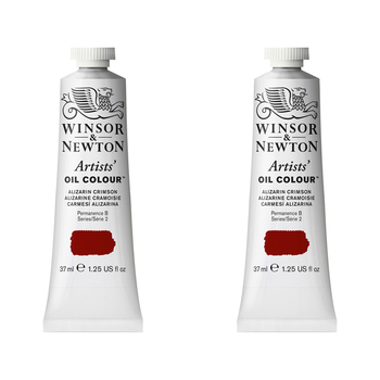 2PK Winsor & Newton Artists Oil Colour 37ml Paint Tube Alizarin Crimson Series 2