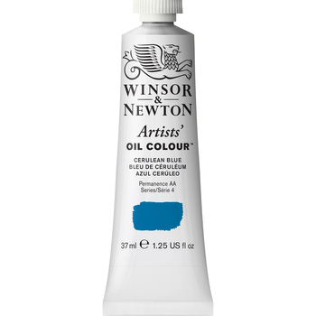 Winsor & Newton Artists Oil Colour 37ml Paint Tube Cerulean Blue Series 4