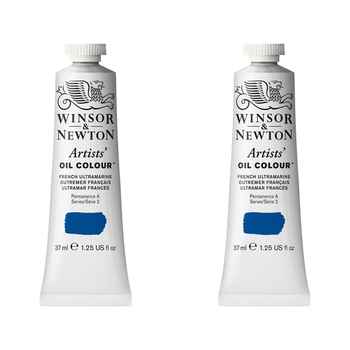 2PK Winsor & Newton Artists Oil Colour 37ml Paint Tube French Ultramarine S2