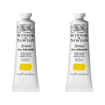 2PK Winsor & Newton Artists Oil Colour 37ml Paint Tube Indian Yellow Series 2