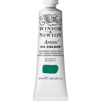 Winsor & Newton Artists Oil Colour 37ml Paint Tube Permanent Green Deep S2