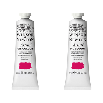 2PK Winsor & Newton Artists Oil Colour 37ml Paint Tube Permanent Rose Series 2