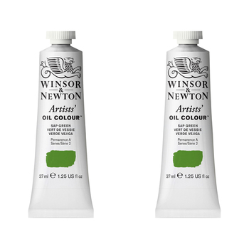 2PK Winsor & Newton Artists Oil Colour 37ml Paint Tube Sap Green Series 2